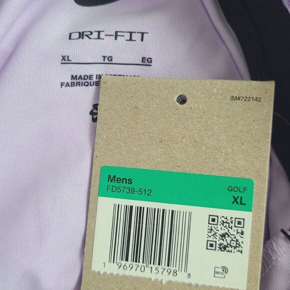 Nike Tour Dri-Fit Golf Shirt FD5739-512 Size XL Purple - Picture 3 of 4